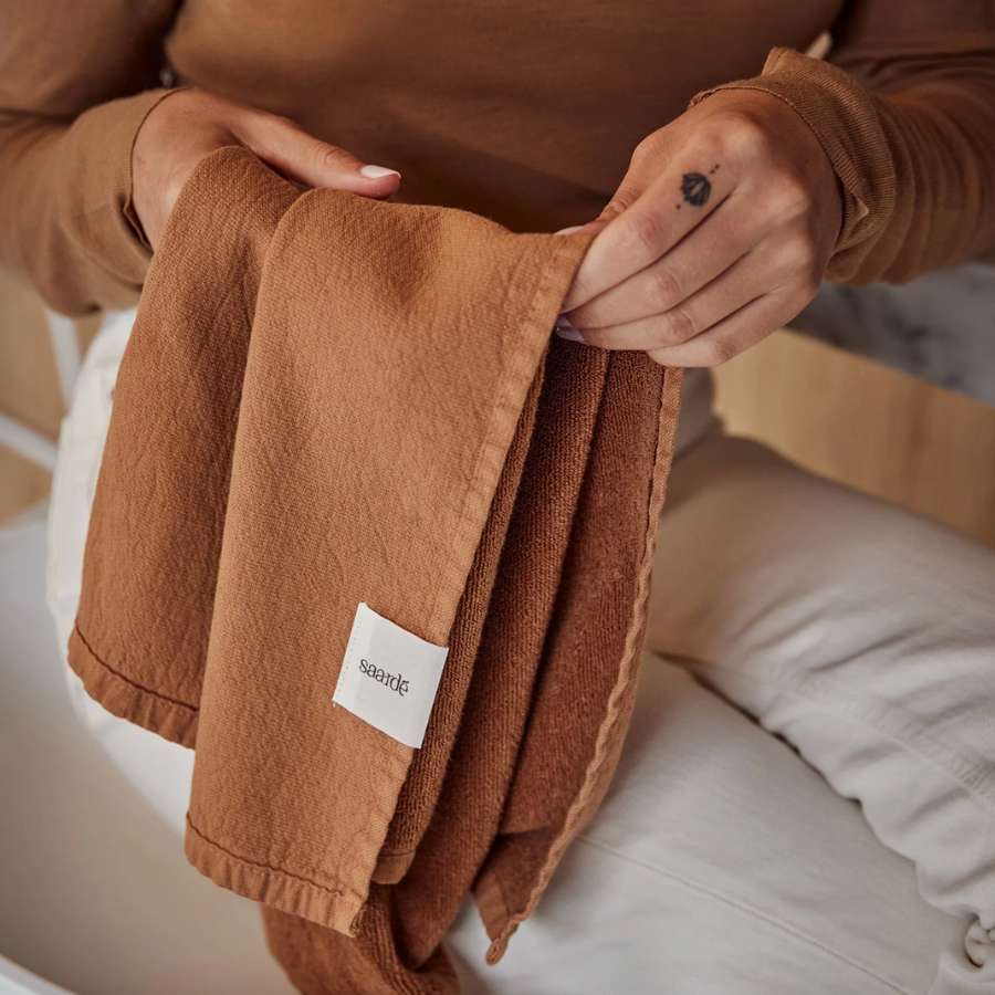 Terracotta Vintage Wash Turkish Tea Towel - Nooree Home - home_decor_image