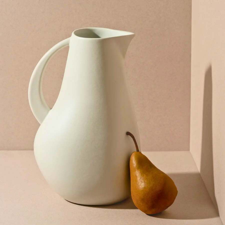 White Stoneware Pitcher - Nooree Home - home_decor_image