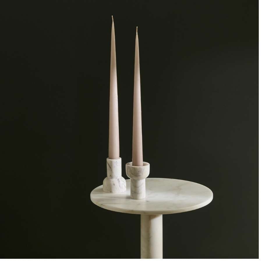 Marble Tealight and Taper Candle Holder - Nooree Home - home_decor_image