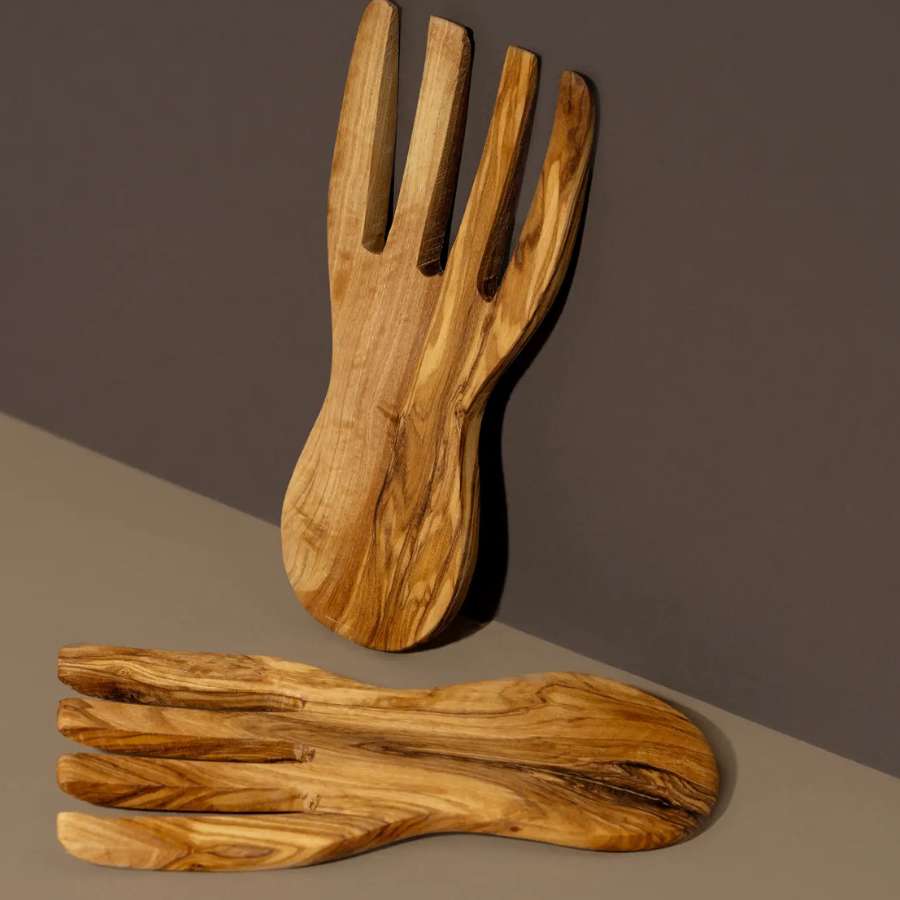 Olive Wood Serving Hands - Nooree Home - home_decor_image