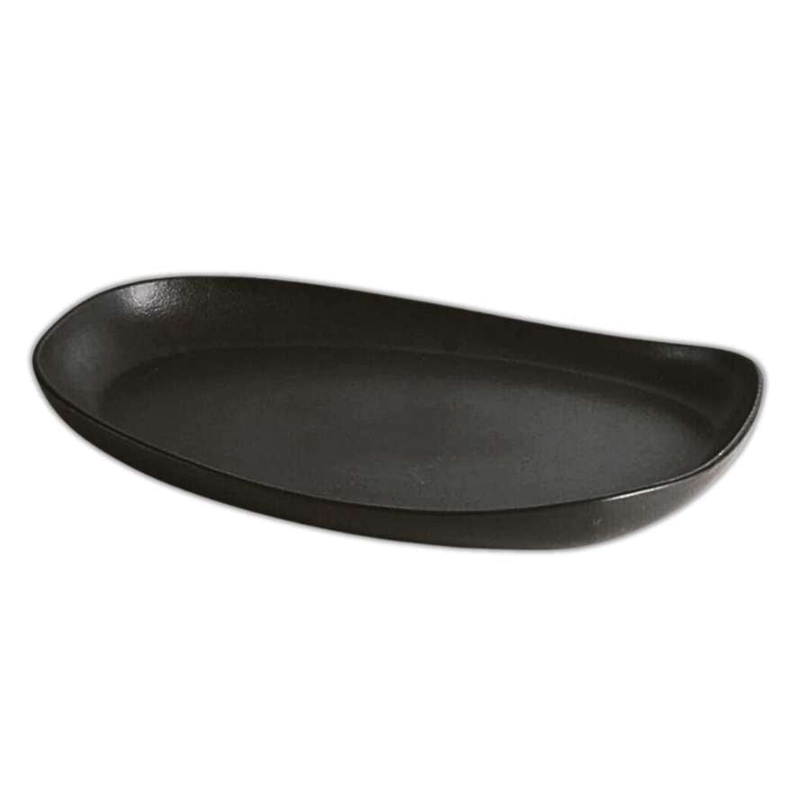 Black Stoneware Serving Platter - Nooree Home - home_decor_image