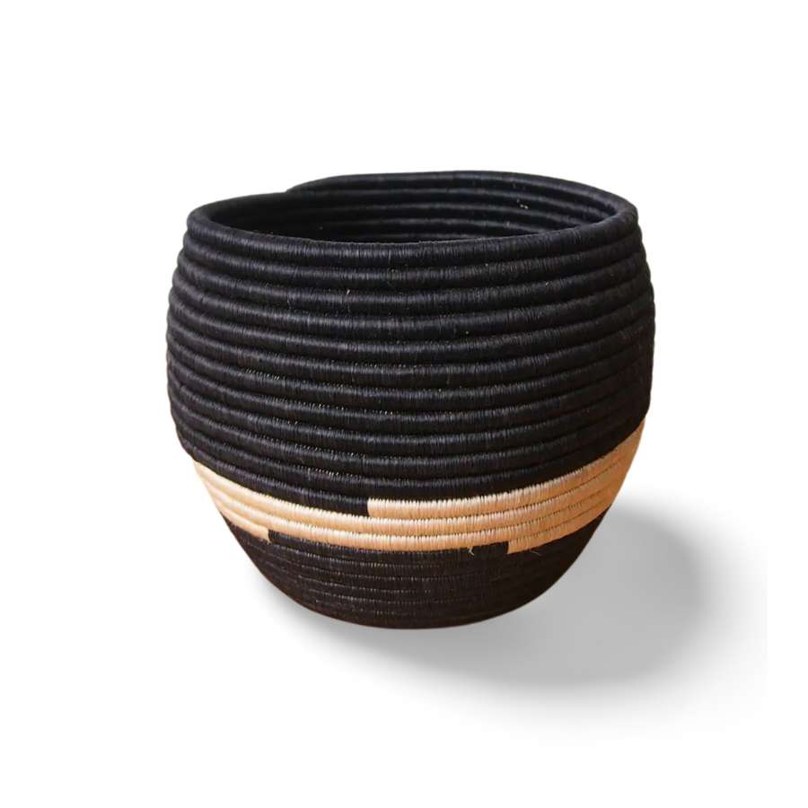 Black Woven Basket - Nooree Home - home_decor_image